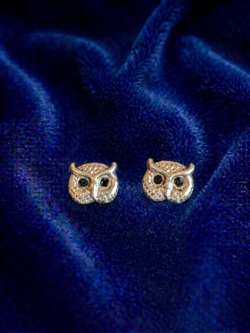 Owl Post Earrings, 925 Sterling Silver Earrings, Owl Earrings, Small Authentic